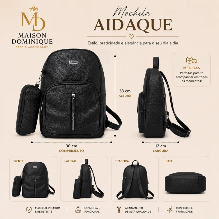Mochila Feminina Aidaque - Imagem 3
